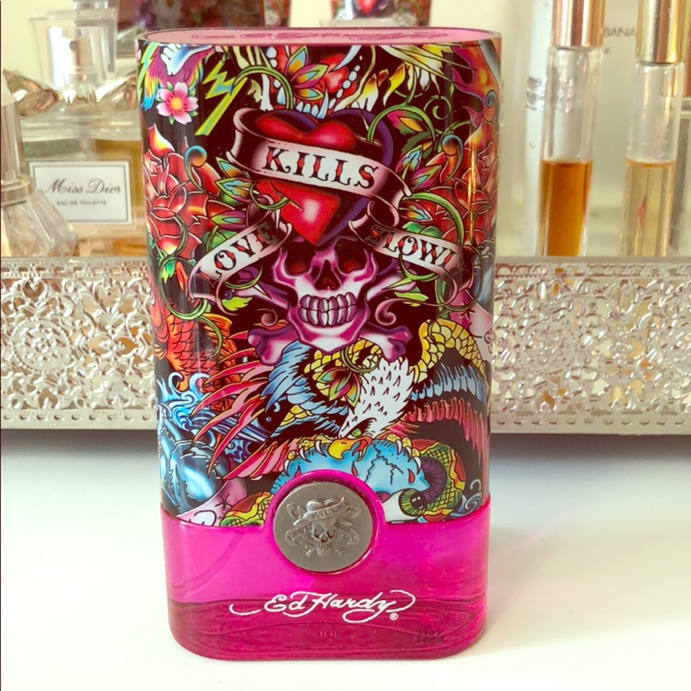 Ed Hardy 3.4 Fl Perfume with FREE body lotion